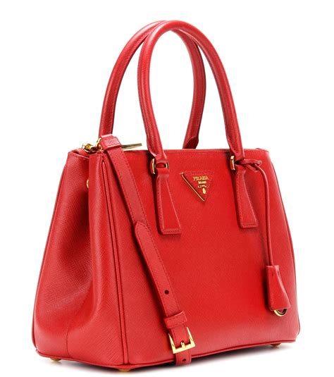 prada margit small leather shoulder bag red|Women's Shoulder Bags .